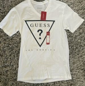 GUESS V-Neck White Shirt